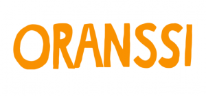 Oranssi ry:n logo. Sana "Oranssi" samalla värillä.